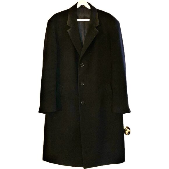 Brooks Brothers 346 Wool Cashmere Blend Overcoat Mens 44S Classic Formal Coat - Picture 1 of 16
